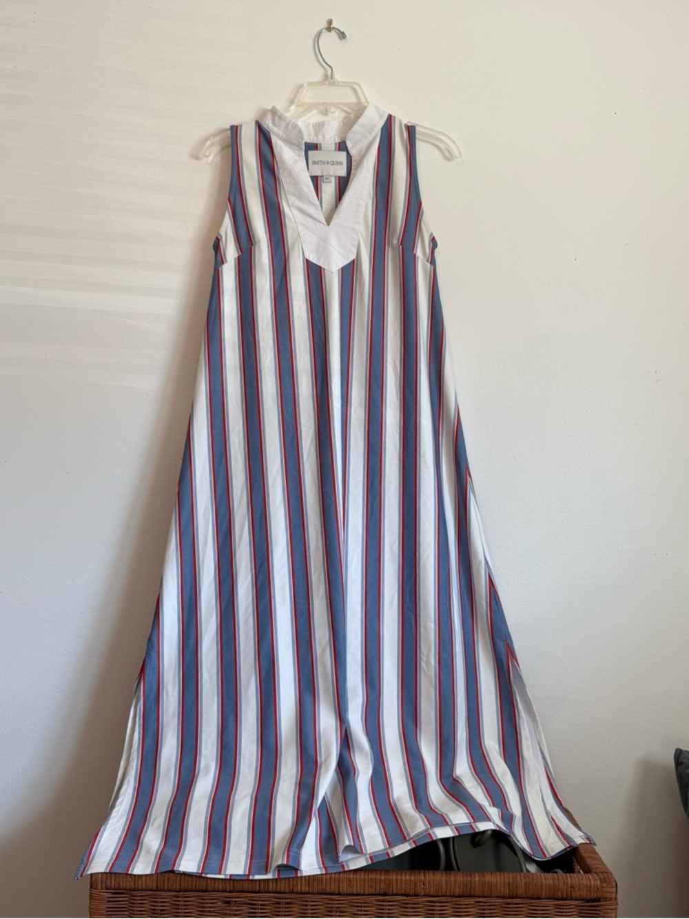 Smith & Quinn Striped V-Neck Sleeveless Dress